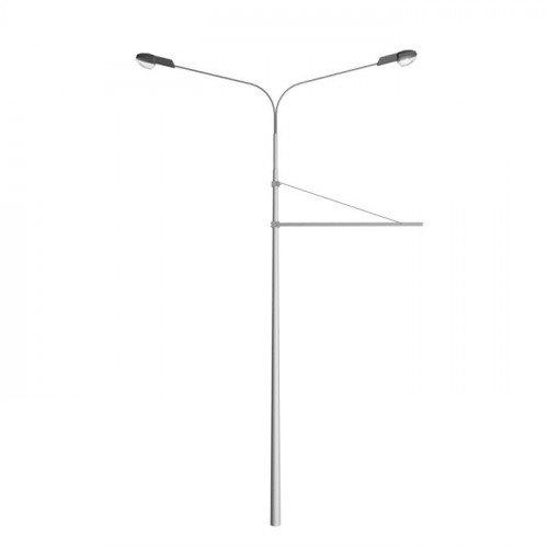 Опора контактной сети граненая фланцевая круглая ТАНС.13.125.000 (ТФГ-2500-9,0-02-ц) 250х505х9 мм