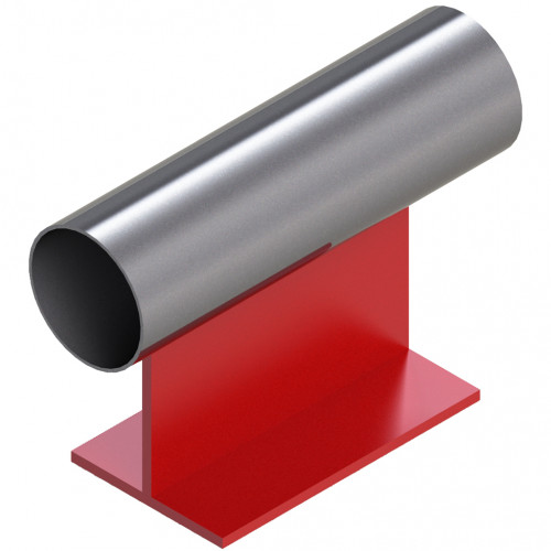 Опора неподвижная приварная тавровая для тепловых сетей исп. АС22 ВСт3 57х340х150 мм ОСТ 36-146-88 4,4 кг