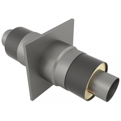 Опора неподвижная щитовая в оцинкованной ППУ изоляции для тепловых сетей 09Г2С 32х140х255х2000 мм ГОСТ 30732-2006 19 кг