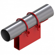 Опора неподвижная хомутовая корпусная для тепловых сетей исп. А22 / АС22 ВСт3 108х80х340х153 мм ОСТ 36-146-88 8,1 кг