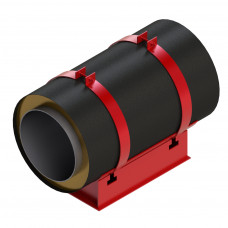 Опора скользящая хомутовая для труб в ППУ изоляции и оцинкованной оболочке 426х560х750 мм ГОСТ 30732-2006