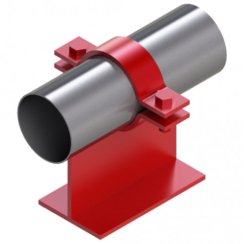 Опора неподвижная хомутовая тавровая для тепловых сетей исп. АС11У 09Г2С 76х100х170х106 мм ОСТ 36-146-88 2,6 кг